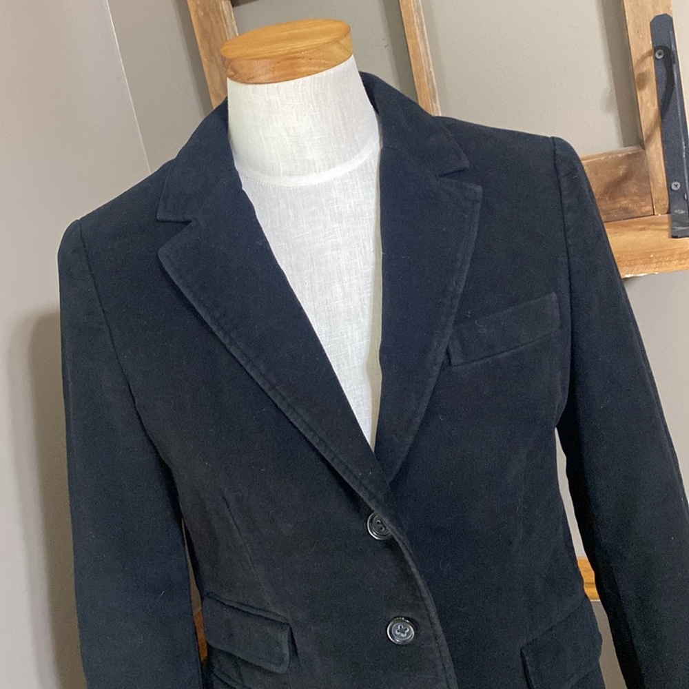 Banana Republic black velour blazer jacket size 6 - Picture 4 of 11